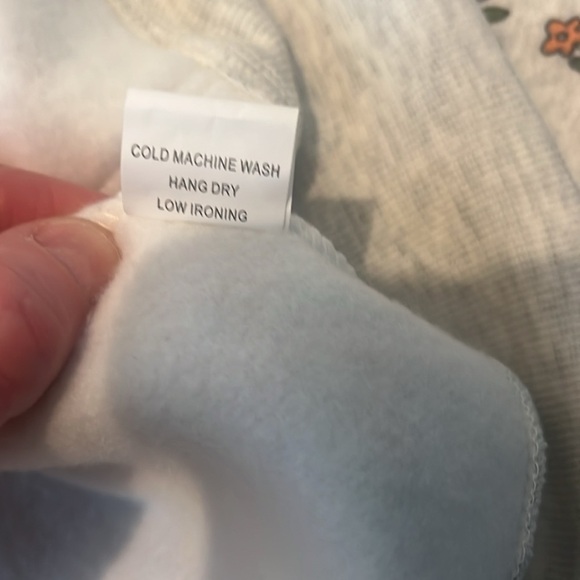 NWT - L.A. Floral & Mushroom Print Zip Up Fleece Zipper Hoodie Size - Large - Picture 7 of 8